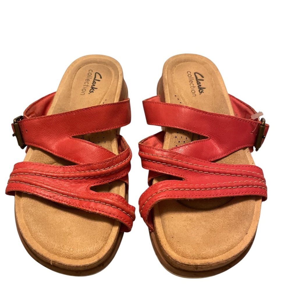 Clarks Brynn Hope Bright Coral Strappy Sandals